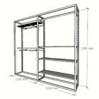 Arara Closet, Estilo Industrial, Guarda Roupas Aberto Com 20