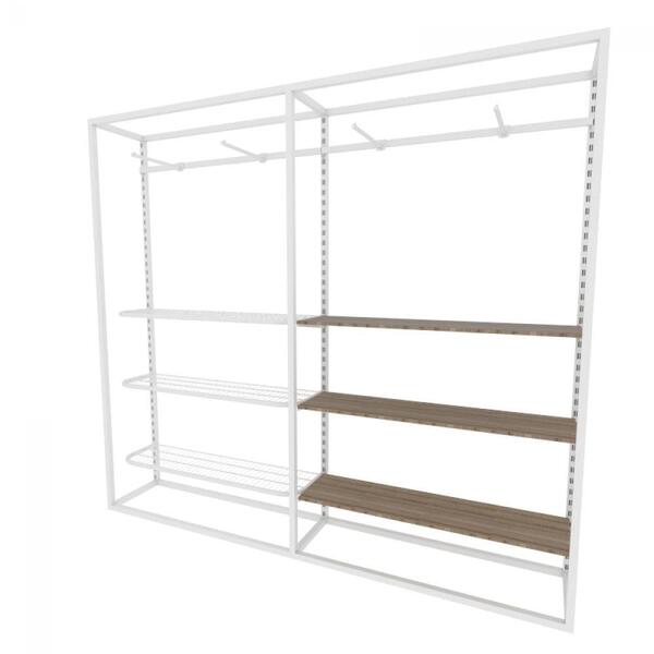 Arara Closet, Estilo Industrial, Guarda Roupas Aberto Com 20