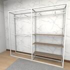 Arara Closet, Estilo Industrial, Guarda Roupas Aberto Com 20