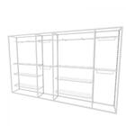 Arara Closet, Estilo Industrial, Guarda Roupas Aberto Com 20