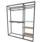 Arara Closet, Estilo Industrial, Guarda Roupas Aberto Com 20