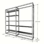 Arara Closet, Estilo Industrial, Guarda Roupas Aberto Com 21