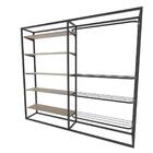 Arara Closet, Estilo Industrial, Guarda Roupas Aberto Com 21