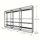 Arara Closet, Estilo Industrial, Guarda Roupas Aberto Com 21