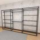 Arara Closet, Estilo Industrial, Guarda Roupas Aberto Com 21