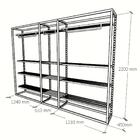 Arara Closet, Estilo Industrial, Guarda Roupas Aberto Com 21