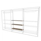 Arara Closet, Estilo Industrial, Guarda Roupas Aberto Com 21