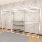 Arara Closet, Estilo Industrial, Guarda Roupas Aberto Com 21