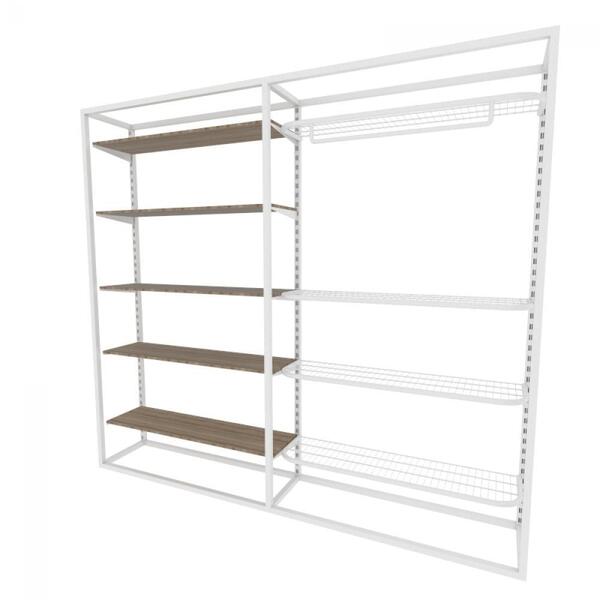 Arara Closet, Estilo Industrial, Guarda Roupas Aberto Com 21