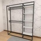 Arara Closet, Estilo Industrial, Guarda Roupas Aberto Com 21