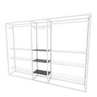 Arara Closet, Estilo Industrial, Guarda Roupas Aberto Com 21