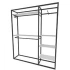 Arara Closet, Estilo Industrial, Guarda Roupas Aberto Com 21