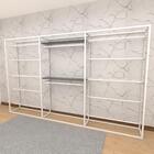 Arara Closet, Estilo Industrial, Guarda Roupas Aberto Com 21