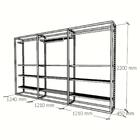 Arara Closet, Estilo Industrial, Guarda Roupas Aberto Com 21