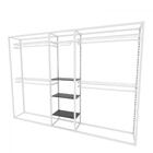 Arara Closet, Estilo Industrial, Guarda Roupas Aberto Com 21