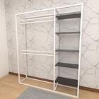 Arara Closet, Estilo Industrial, Guarda Roupas Aberto Com 21