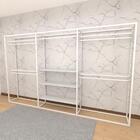 Arara Closet, Estilo Industrial, Guarda Roupas Aberto Com 21