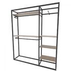 Arara Closet, Estilo Industrial, Guarda Roupas Aberto Com 21