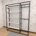 Arara Closet, Estilo Industrial, Guarda Roupas Aberto Com 21