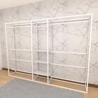 Arara Closet, Estilo Industrial, Guarda Roupas Aberto Com 21