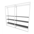 Arara Closet, Estilo Industrial, Guarda Roupas Aberto Com 22