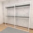 Arara Closet, Estilo Industrial, Guarda Roupas Aberto Com 22