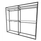 Arara Closet, Estilo Industrial, Guarda Roupas Aberto Com 22