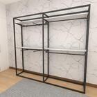 Arara Closet, Estilo Industrial, Guarda Roupas Aberto Com 22