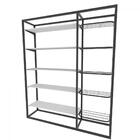 Arara Closet, Estilo Industrial, Guarda Roupas Aberto Com 22