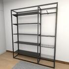 Arara Closet, Estilo Industrial, Guarda Roupas Aberto Com 22