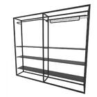 Arara Closet, Estilo Industrial, Guarda Roupas Aberto Com 22