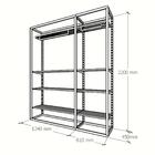 Arara Closet, Estilo Industrial, Guarda Roupas Aberto Com 22