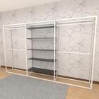 Arara Closet, Estilo Industrial, Guarda Roupas Aberto Com 22