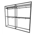 Arara Closet, Estilo Industrial, Guarda Roupas Aberto Com 22