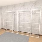 Arara Closet, Estilo Industrial, Guarda Roupas Aberto Com 22