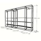 Arara Closet, Estilo Industrial, Guarda Roupas Aberto Com 22