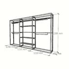 Arara Closet, Estilo Industrial, Guarda Roupas Aberto Com 22