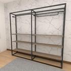 Arara Closet, Estilo Industrial, Guarda Roupas Aberto Com 22