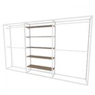 Arara Closet, Estilo Industrial, Guarda Roupas Aberto Com 22