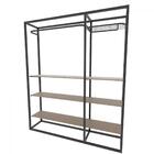 Arara Closet, Estilo Industrial, Guarda Roupas Aberto Com 22