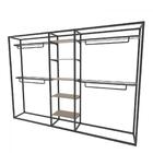 Arara Closet, Estilo Industrial, Guarda Roupas Aberto Com 22