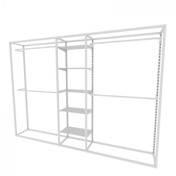 Arara Closet, Estilo Industrial, Guarda Roupas Aberto Com 22