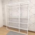 Arara Closet, Estilo Industrial, Guarda Roupas Aberto Com 22