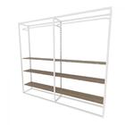 Arara Closet, Estilo Industrial, Guarda Roupas Aberto Com 22