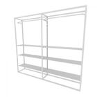 Arara Closet, Estilo Industrial, Guarda Roupas Aberto Com 22