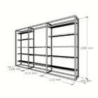 Arara Closet, Estilo Industrial, Guarda Roupas Aberto Com 23