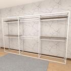 Arara Closet, Estilo Industrial, Guarda Roupas Aberto Com 23