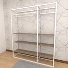 Arara Closet, Estilo Industrial, Guarda Roupas Aberto Com 23