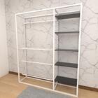 Arara Closet, Estilo Industrial, Guarda Roupas Aberto Com 23