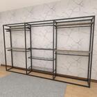 Arara Closet, Estilo Industrial, Guarda Roupas Aberto Com 23